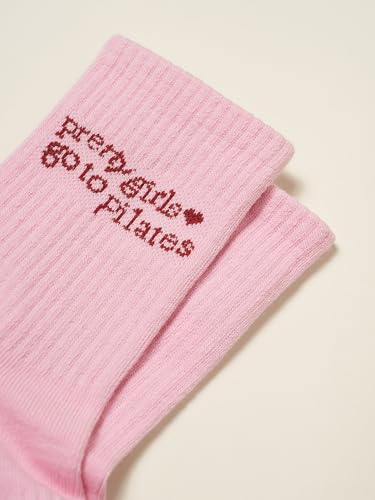Image of Shapes Studio Half Calf Grip Socks, Cute Fruit Pilates Socks, Ruffle Socks, Non-Slip for Barre Yoga