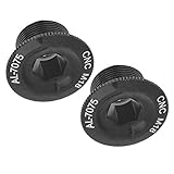 マウンテンバイク クランクアーム ボルト アルミ合金 固定ネジ カバー キャップ Prowheel 中空統合クランクセット用 2 個 (M18ブラック)