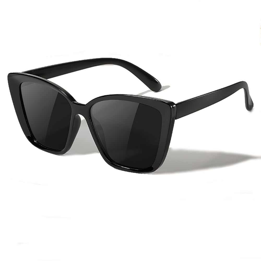 Large Cat Eye Sunglasses Chic Wide Frame Retro Oversized Shades Women Sunglasses