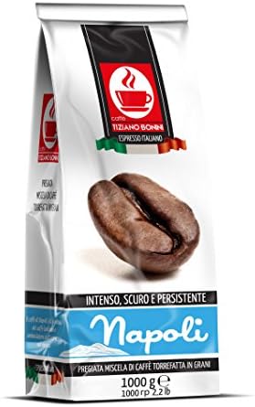 NAPOLI: 1KG ITALIAN BLEND ROASTED COFFEE BEANS: INTENSE, DARK & PERSISTENT