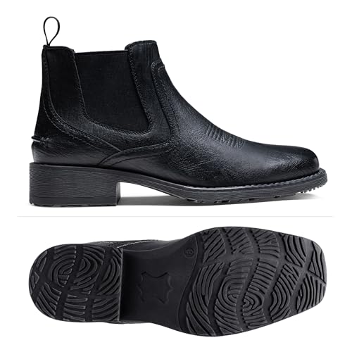 Image of Jousen Chelsea Boots Men Square Toe Ankle Mens Dress Boots Casual Slip On Boots for Men