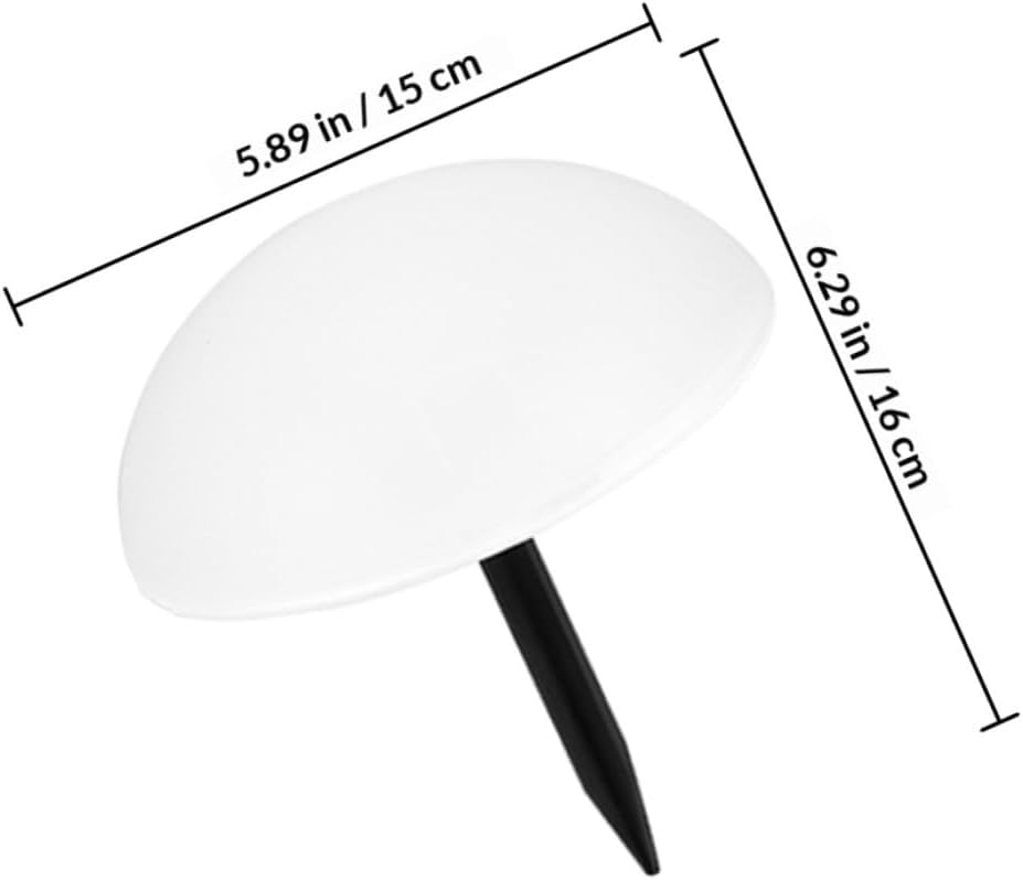 Veemoon Solar Garden Light Hemisphere Design In-ground Ground Stake Lamp Outdoor Landscape Lighting for Yard Patio Pathway White Light