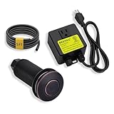 BESTILL Sink Top Garbage Disposal Air Switch Kit - Professional, UL Listed Single Outlet Long Push Button with Brass Cap, Oil Rubbed Bronze/ORB
