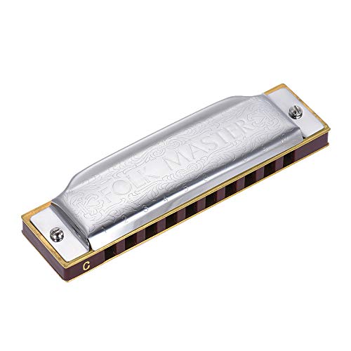 Harmonica Standard Key Of C 10 trous 20 tons Diatonic Blues Gaita Harmonica pour la musique débutante - Les Beatles, Paul McCartney, John Lennon, RIngo Starr, George Harrison Harmonica Standard Key Of C 10 trous 20 tons Diatonic Blues Gaita Harmonica pour la musique débutante
