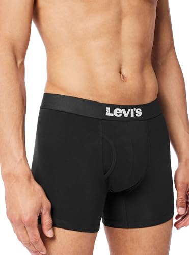 Levi's Men's 5-Pack Solid Basic Boxer Brief, Black Combo, Medium - image 3