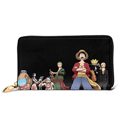 Preisvergleich Produktbild Einteilige Geldbörse aus echtem Leder mit Reißverschluss, lange Clutch, Münzfach, Kartenpaket für Damen und Herren