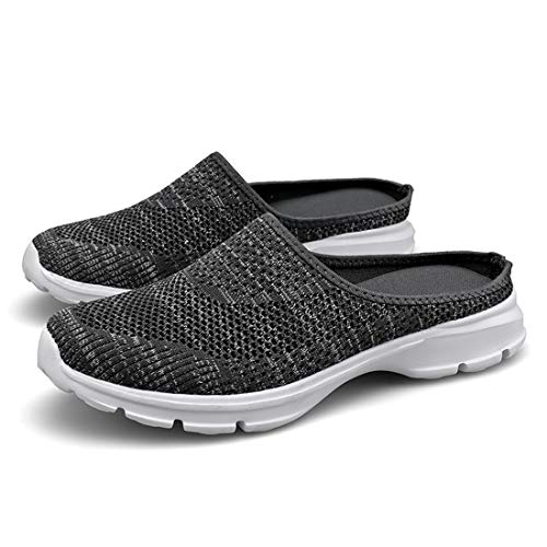 Bifini Mens Slip On Mule Sneakers Breathable Indoor Outdoor Slippers Dark Gray 9.5 #TOP3