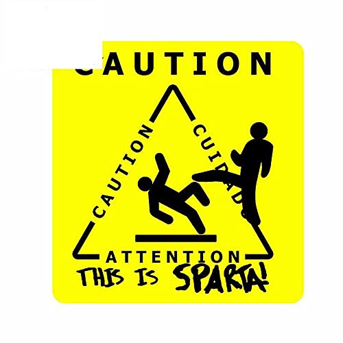 Pegatinas para tabla de surf (13 x 12,7 cm) para precaución This is Sparta