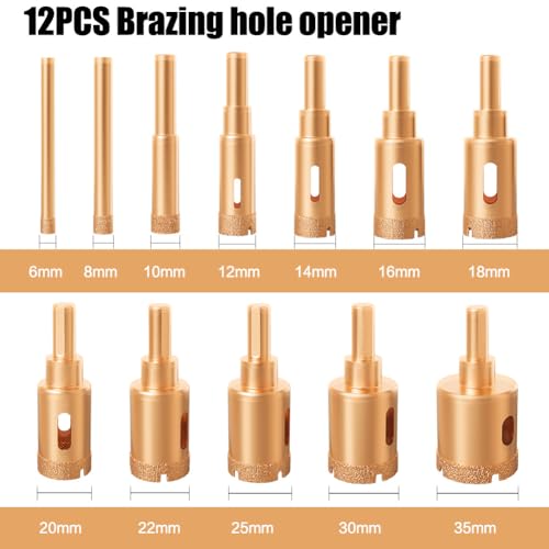 Set 12 piezas Brocas de diamante 6 mm para mármol miniatura 5