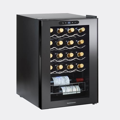 Wine Enthusiast 20-Bottle Compressor Wine Cooler - Freestanding 1.8 Cu. Ft. Wine Refrigerator for Home & Kitchen, Energy-Efficient Cooling of 41-64°F, Adjustable LED Touchscreen & Temperature Display