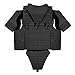 Giubbotto Tattico A Protezione Completa, Set 5 In 1 (Gilet + Gomito + Spalla + Protezione Del Cavallo + Gola), Set Di Protezioni Tattiche Regolabili, Equipaggiamento Da Combattimento Per Paintball,D