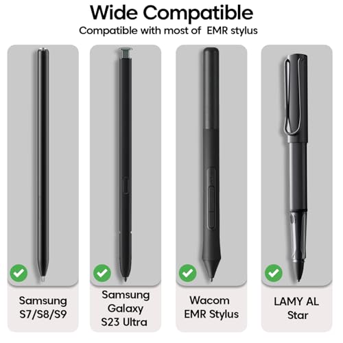 Image of Sounce Precision Stylus Pen Tips - Titanium Alloy Nibs Compatible with Samsung Galaxy S Pen Tab S7 /S8 /S9 and EMR Stylus, Long-Lasting & Smooth Control for Writing and Drawing