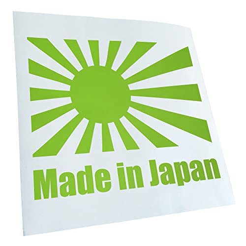 Kiwistar - Autoaufkleber - lindgrün - 30 x 25 cm - Made in Japan - Flagge - Heckscheibenaufkleber - Aufkleber Auto Kfz Fahrrad, LKW, Truck Mofa