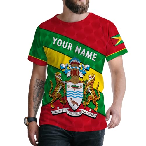 Rivelus Personalized Name 3D Shirt, Guyana Tshirt for Men Women, Guyanese Flag Pride Shirts, Guyana Gift S-5XL4