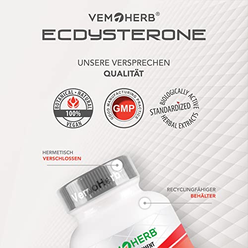 Ecdysteron Vemoherb 95% 500 mg mit Leuzea Extrakt 90 Kapseln