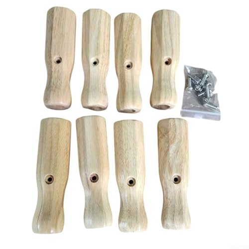 Eleva tu juego con este juego de ocho asas de madera maciza diseñadas para mayor comodidad y control (amarillo)