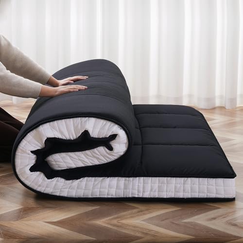 Meulbaty Full Size Futon Mattress - Extra Thick Foldable Japanese Floor Mattress - Memory Foam...