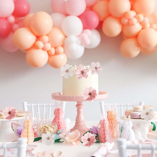 Essbare Blumen für Torte, 50 Stück Essbare Kirschblüten, Essbar Blüten Tortendeko Kirschblüte Tortendeko Essbar Blumen Cupcake Topper für Hochzeit Geburtstag Jubiläum