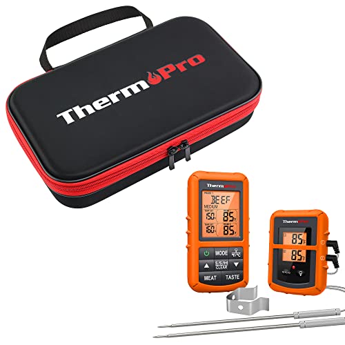 Thermopro Tp20 Wireless Meat Thermometer +Thermopro Tp99 Hard Carrying Case Storage #TOP4