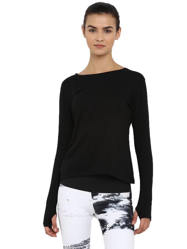 Ap'pulse Women's Long Sleeve Thumbopen Sports Tshirt