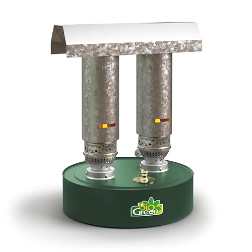 Bio Green Paraffin-Gewächshaus-Heizung WARMAX Power 5 | max. 600 Watt Heizleistung | für Gewächshäuser mit bis zu 5 m² | bis zu 3,5 Tage Brenndauer/Füllung