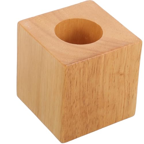 POPETPOP Lámpara de Mesa Base de Madera Natural con Portalámparas Base de Mesa para Iluminación DIY Decorativa para Dormitorio Oficina Estudio