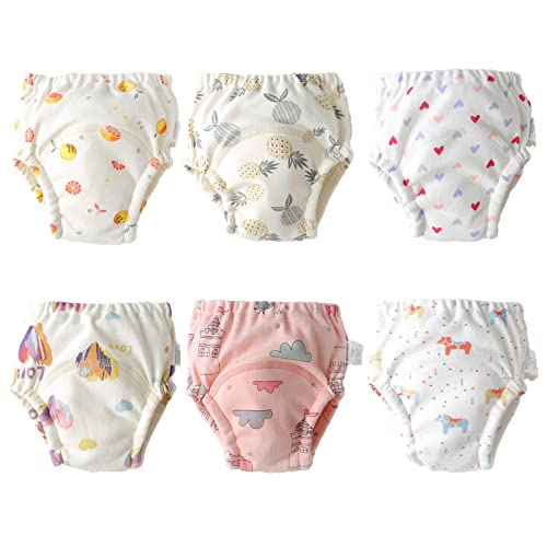Miniatura 3 de Hivia 6 Piezas Cubre Pañales Bebe Niña, Braguitas Bebe Niña Cubrepañal Braguitas Bebe-Para Niñas De 2-3 Años 90