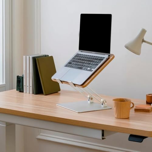 Image of Branch Adjustable Laptop Stand, Portable Wooden Laptop Riser