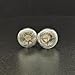 Dandelion Real Flower Make a Wish Glass Ball 925 Sterling Silver Stud Earrings for Women Handmade