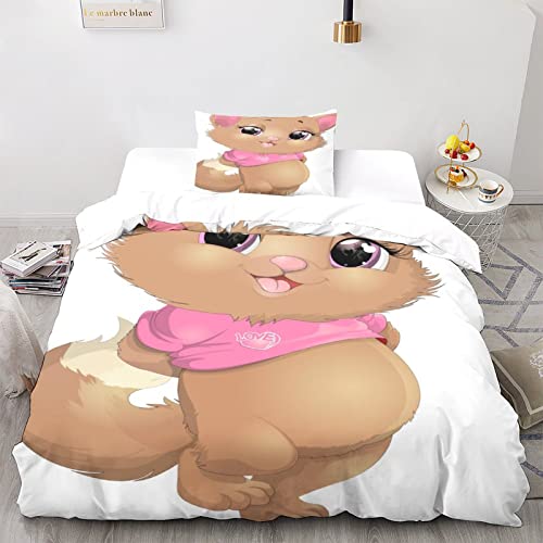 Housse de couette animation 3D pour lit simple 135x200 microfibre