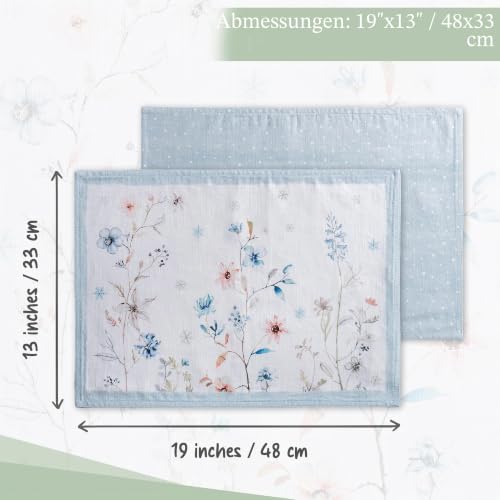 Maison d'Hermine Platzsets 100% Baumwolle (33cm x 48 cm, 4er-Set) – Ansicht 4