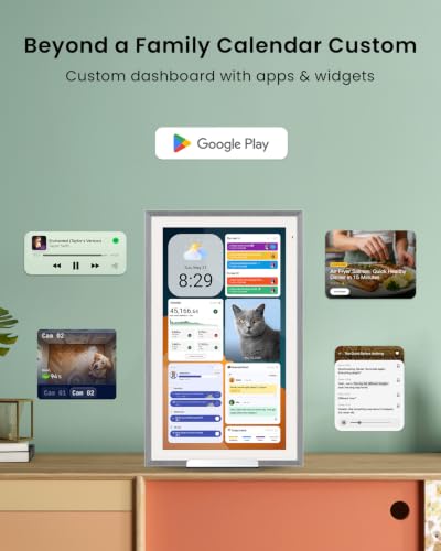 Image of Apolosign 15.6-inch Digital Family Calendar, No Subscription Fee, Smart Wall Planner with Calendar Sync, Chore Chart & Touchscreen Display for Busy Families, Dual Mode, with Stand (Gray)