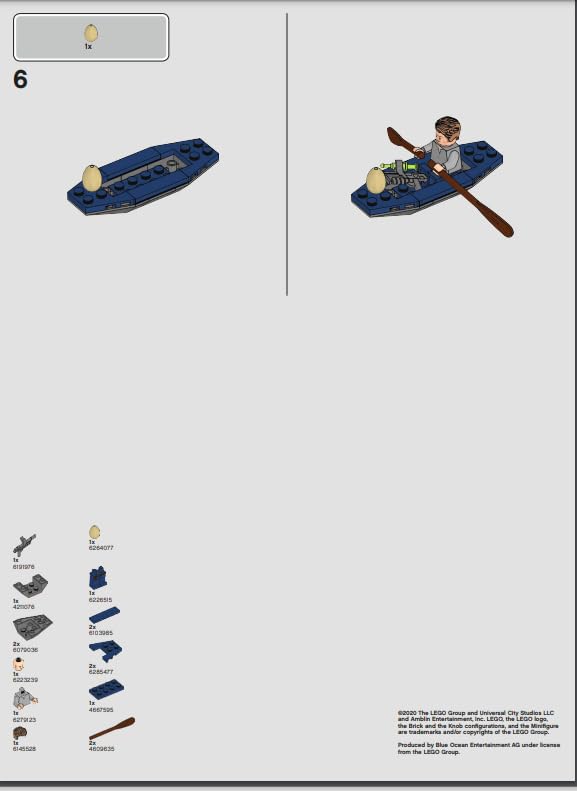 LEGO Jurassic World: Owen with Kayak and Raptor Egg - Image 4