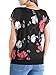 BAISHENGGT Women Tops and Blouses Short Sleeve Mesh Tunic Top X-Large Black