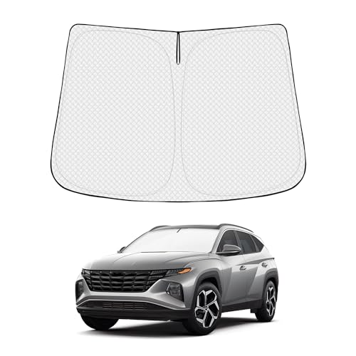 Image of Windshield Sun Shade for Hyundai Tucson Accessories 2022-2025 2026 Thicken 6-Layer Foldable Front Window Sunshade Cover Sun Visor Protector Block UV Rays Keep Vehicle Cool