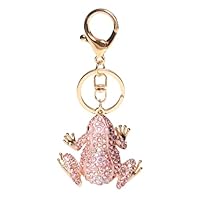 lukeerit Green frog keychain, suitable for hanging on bicycles, backpacks, handbags, sports gym bags