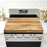 GASHELL Gas Stove Cover with Handles, Multiple Wood Stove Top Cover Board for Gas Stove(Acacia)