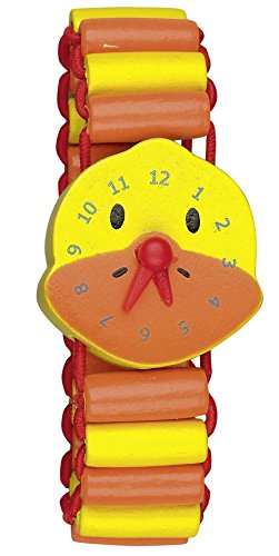 DIE SPIEGELBURG Meine erste Armbanduhr aus Holz mit beweglichen Zeigern Die Lieben Sieben (Ente Lotte)