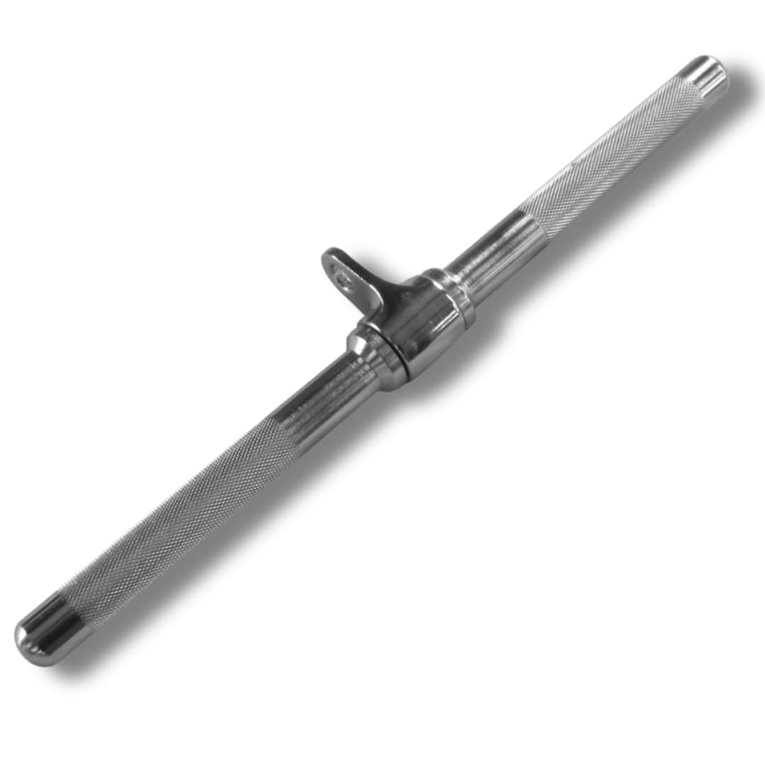 Lisaro® Trizepsstange/Bizepsstange Profi – Diamanträndel-Stange für Kabelzug, Universalgriff für Trizeps- und Bizeps-Drücken – Zubehör für Fitnessstudio & Home-Gym