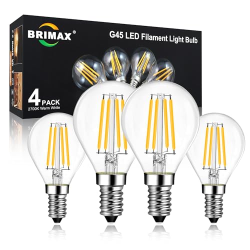 BRIMAX LED Filament G45 E14 6W 3+1 Set 2700K Hell Dimmbar