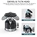POYINCO Tripod Ball Head 360 Degree Rotating Panoramic Ballhead with 1/4 inch Screw 3/8
