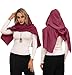 Posyra Women Men Fashion Shaw Vintage Goth Costume Scarf Cape Multifunctional Hooded Cowl Medieval Cape Shawl Scarfs（Wine Red）