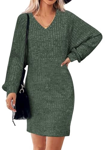 Dresses for Women Sweater Wedding Guest Boho Maxi Italian Homecoming Cocktail Anthropologie Casual Formal Green Dress Womens Early Fall Fashion Winter Clothing Clothes School Teacher Outfits 2025 S