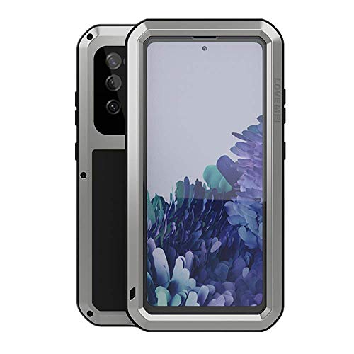 Coque Samsung S20 FE 5G LOVE MEI en métal blindé antichoc argent
