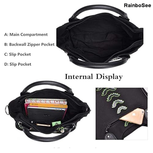 Bolso de mano punk con remaches para mujer miniatura 5