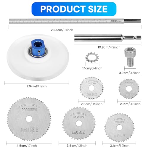 Image of PVC Pipe Internal Cutter Set - 360 Rotating Cutter, adjustable depth gauge, 5 HSS Saw Blades & Hex Key Shaftand 2 mandrels, portable PVC /ABS pipe cutter forinternal cutting (White, 7inch)