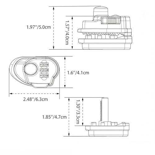 Image of RioRand Upgraded 3-Digit Combination Trigger Lock Resettable Gun Lock Firearm Safety Lock Compatible with Pistols Handguns Rifles Shotguns