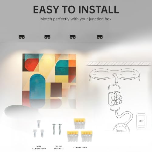 Image of 5CCT LED Ceiling Spotlight Modern Surface Mount Ceiling Light | Dimmable,5CCT /2700K-5000K,Flush Mount Ceiling Lights Fixture,Kitchens,Bedrooms,Living Rooms,Hospitality,Hallways,and Foyers