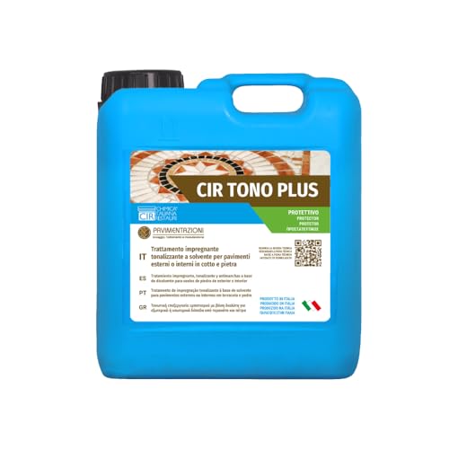 Cir Trattamento Impregnante Tonalizzante Antimacchia Effetto Bagnato Pavimenti Tono Plus Flacone 5 Lt