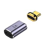 Sisyphy マグネット USB-C 変換 アダプタ（I字型 1枚入り）【USB 4.0 40Gbpsデータ転送/Thunderbolt3対応/ 8K 60Hz映像出力/PD急速充電100W】Type-C 磁気 変換 アダプター McbookPro/Air およびその他のUSB Cデバイス対応